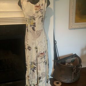 Alberto Makali Cream Floral Maxi Dress